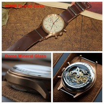 Bronze Pilot Watches Men 1963 Panda St1901 Hand Wind Mechanical Watch Vintage 40 - £370.18 GBP