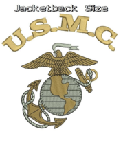 USMC Marines EGA 3sizes digitized filled embroidery design Digital Download - £5.60 GBP