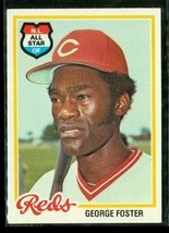 Vintage 1978 Topps Baseball Trading Card #500 George Foster Cincinnati Reds - £6.59 GBP