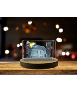 LED Base included | Biserica din Deal 3D Engraved Crystal Gift - $25.99+