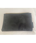 Sephora Black Vinyl Textured PVC Patent Leather Shiny Plastic Makeup Bag... - $9.85