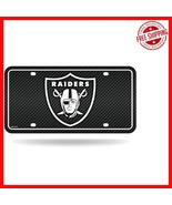 Official NFL Las Vegas Raiders Carbon Fiber Auto Tag - Unique 12&quot; x 6&quot; D... - $446.19 MXN