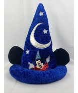 DISNEY PARKS MICKEY MOUSE EAR FANTASIA SORCERER WIZARD BLUE PLUSH HAT EU - €20,29 EUR