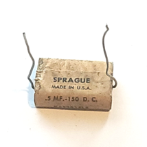 Vintage SPRAGUE PHONE BOOK CAPACITOR .5 MF 150VDC TESTED SEE PICS - £25.45 GBP