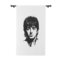 Personalized Black and White Paul McCartney Portrait Blackout Curtain fo... - $61.80