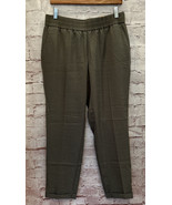Chico&#39;s Size 0.5 Green Tencel Twill Cuffed Ankle Pant Pull On Elastic Wa... - £37.66 GBP