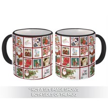 Antique Santa Cards : Gift Mug Christmas Flowers Pattern Nostalgia Miss ... - $15.90