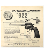 1949 Harrington &amp; Richardson 922 .22 Revolver Advertisement Firearms Gun... - $459.19 MXN