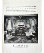1931 B. ALTMAN &amp; CO - Vintage Print Ad - NYC-Provincial Interior &amp; Frenc... - $22.80 CAD