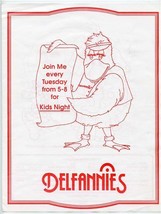 Delfannies Restaurant Kids Menu Fort Collins Colorado 1980&#39;s Coloring &amp; Puzzles - £14.24 GBP