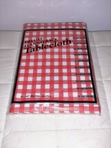Vinyl Tablecloth Flannel Backed Gingham Check Plaid Pattern Oblong 52x90... - $16.67