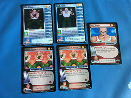 Dragon Ball Z Cards x5 Card Lot Tien, Tien&#39;s Ready, Tien&#39;s Physica Attack - £4.74 GBP