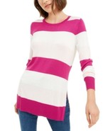 MSRP $20 Maison Jules Striped Sweater Pink Size Large - $182.23 MXN