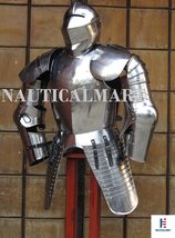 Medieval Reenactment Gothic Knight Steel Suit of Armor Halloween LARP Costume - £471.02 GBP