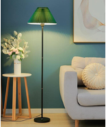 Floor Lamp Simple Design Tall Lamp With Dark Green Shade Standing And Be... - £48.52 GBP