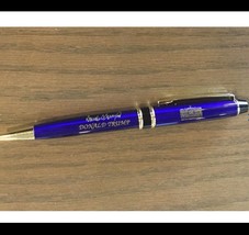TRUMP PEN WHITE HOUSE BLUE GOLD SIGNATURE REPUBLICAN  PRESIDENT DONALD G... - $214.58 MXN