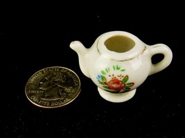 Tiny Porcelain Teapot, Child&#39;s Toy, Pico China, Floral, Made In Occupied Japan - £7.79 GBP