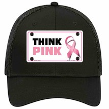 Think Pink Novelty Black Mesh License Plate Hat Sign - £23.17 GBP
