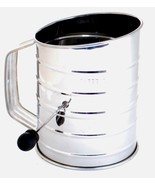 Norpro rotary crank 3 three cup FLOUR food SIFTER tin PROfessional kitch... - $574.53 MXN