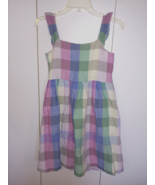 GAP KIDS GIRL&#39;S SLEEVELESS LINEN/COTTON PLAID/LINED FULL DRESS-XXL(14/16... - $19.00 CAD