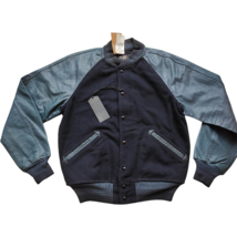 Double Rl Leather-Sleeve Felt Jacket $1600 Free Worldwide Shipping - £709.22 GBP