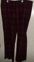 Nwt Mens Croft &amp; Barrow Red &amp; Black Plaid Flannel Pajama Pants Size 3XLT - £20.14 GBP