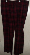 NWT MENS Croft &amp; Barrow RED &amp; BLACK PLAID FLANNEL PAJAMA PANTS  SIZE 3XLT - £19.83 GBP