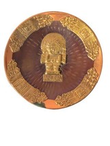 Vintage Aruban Etched Copper Brass Metal Wall Hanging Plate Made In Arub... - £11.89 GBP