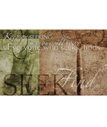 Keep On Seeking Inspirational Stretched Cavas Wall Print 16x10x1in - £10.08 GBP