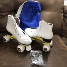 Roller Skates for Women /  Girls Size: 4.5 White, Light Up Wheels &amp; Carr... - $29.69