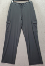 Susan Graver Baggy Pants Women Petite XS Gray Polyester Elastic Waist Dr... - $18.46