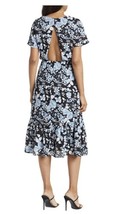 Collective Concepts Blue Floral Midi Dress Summer Chic Boho Open Back Small - $22.77