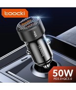 usb car charger fast charging 50w pd type c quick charge usb c car phone... - $8.04 CAD
