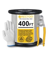 400FT 1/8&quot; T316 Stainless Steel Cable with Cutter, 7x7 Strands Aircraft ... - $29.69