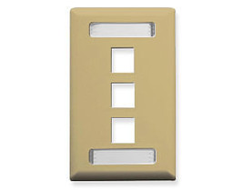 Faceplate id 1-gang 3-port ivory - $6.69