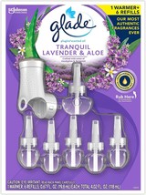 Glade PlugIns Scented Oil Refills + Warmer, Tranquil Lavender &amp; Aloe - £27.96 GBP