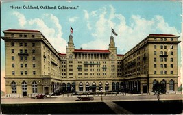 Vtg Postcard Hotel Oakland, Oakland California, Front View from the Street - £4.58 GBP