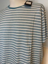 Matinique Jermane Blue and White Striped Short Sleeve Tee, Men&#39;s Size XX... - £18.75 GBP