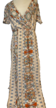 Shein Faux Wrap Maxi Dress Women's Large Multi-Colored NEW - $13.29