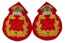 New Uk British Army Field Marshal General Uniform Badge King Crown Red Baton - $30.00