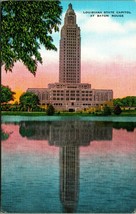 State Capitol Building Baton Rouge Louisiana LA UNP Linen Postcard C2  - £2.32 GBP