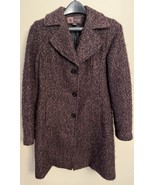 Anne Klein Single Breasted Wool Blend Winter Dress Coat Size Small Brown... - $54.13 CAD