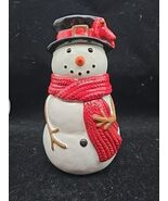 St Nicholas Square Christmas Yuletide Snowman Cookie Jar Cardinal Top Ha... - $619.03 MXN