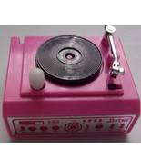 Vintage Barbie Accessories 1987 Pink Stereo Record Player #7936 Wind Up ... - $21.93 CAD