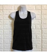 Danskin Now All black striped racer back tank top with built in bra size S - $29.03 CAD