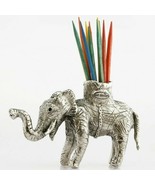 Plated Pewter Elephant Toothpick or Candle Holder by Silvie Goldmark - £16.07 GBP