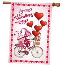 Valentine Flag Double Sided Valentine&#39;s Day Red Love Valentine Garden Gnomes - £6.08 GBP