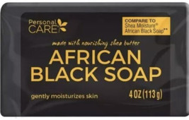SHIP 24 HRS-Personal Care African Black Soap With Shea Butter  4oz Bar-B... - £4.55 GBP