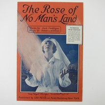 Sheet Music The Rose of No Mans Land Patriotic War Edition WWI Antique 1918 - £15.23 GBP