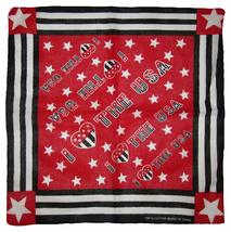 K&#39;s Novelties Set of 3 I Heart The USA Red White Black 100% Cotton Bandanna - £6.64 GBP